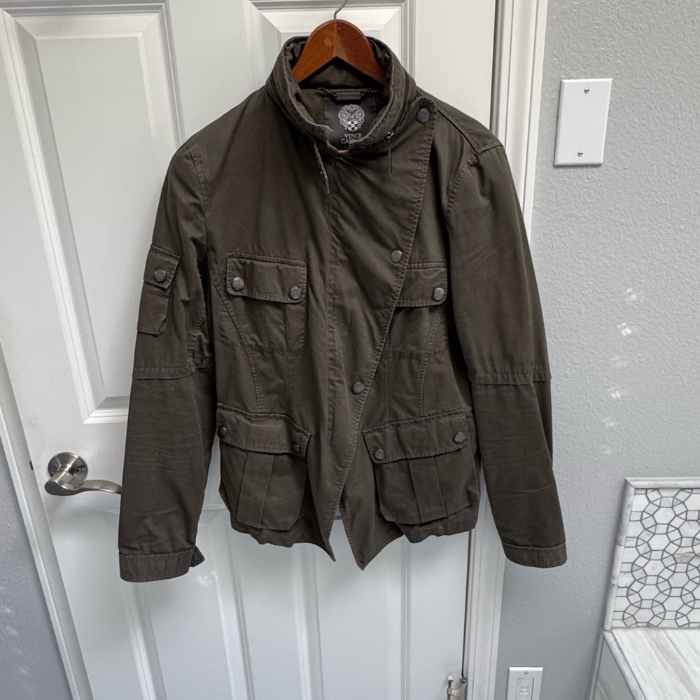 Vince Camuto Dark Olive Field Jacket size Large